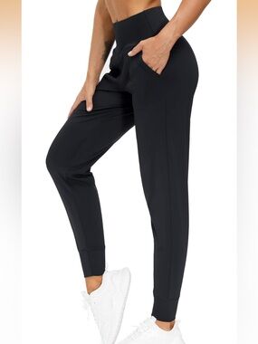 The Gym People Women’s Black Joggers Supper Stretch With Pockets, Size L